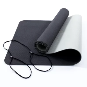 Yoga and fitness mat Black-gray