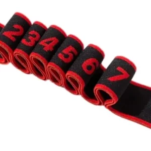 Elastic Yoga Strap Black with Red